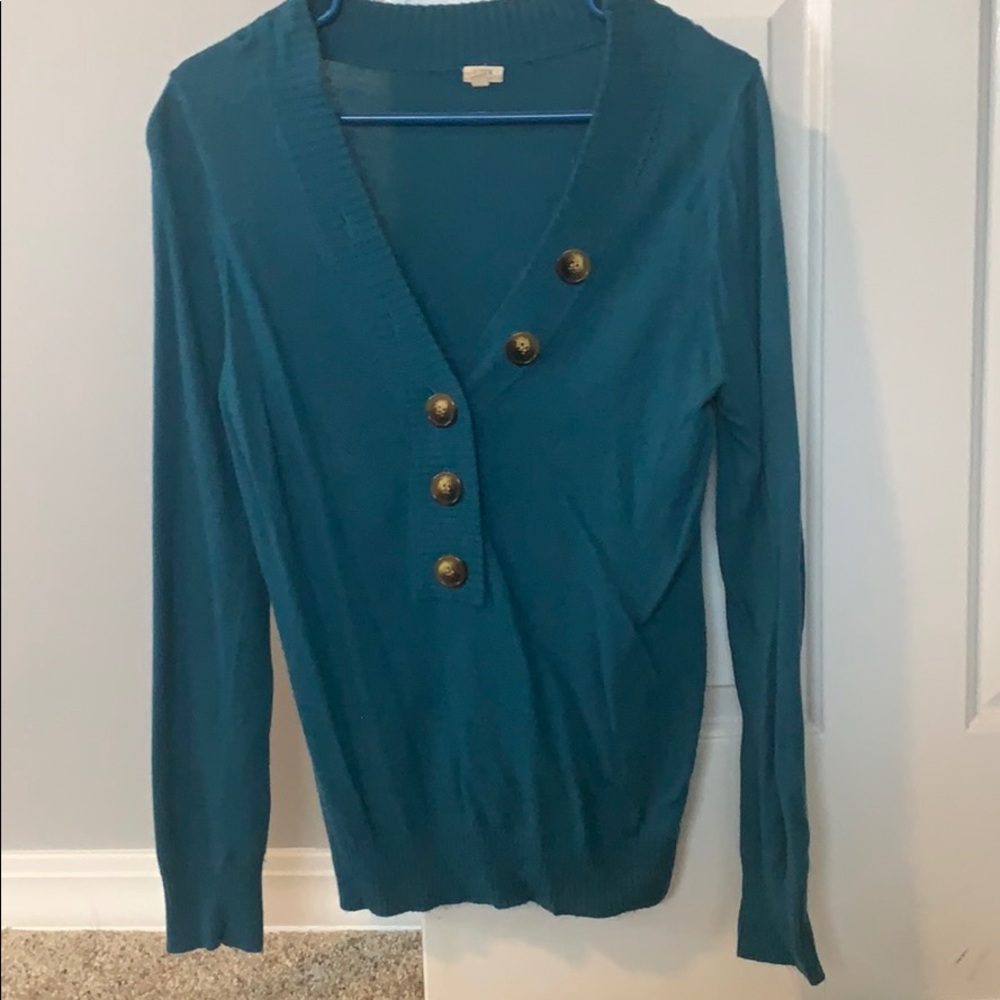 Jcrew sweater in a greenish /blue color - Picture 1 of 1